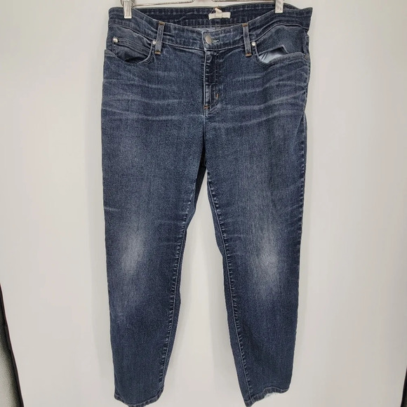 Eileen Fisher blue Jean's skinny organic cotton size 14 - Picture 1 of 8